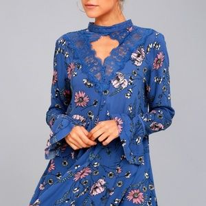 Floral Long Sleeve Women's Dress